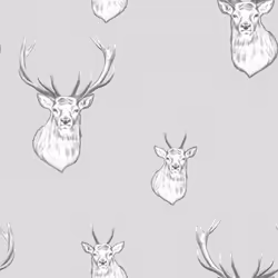 Muriva Catherine Lansfield Stag Light Grey Wallpaper 165511