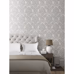 Muriva Darcy James Eleanor Damask Grey Wallpaper 173511