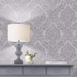 Muriva Darcy James Eleanor Damask Grey Wallpaper 173511 - Additional view 4
