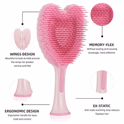 Tangle Angel Cherub 2.0 Detangling Hair Brush, Gloss Pink