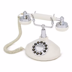 GPO Retro Opal, Analog telephone, Wired handset, Cream, Silver