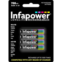 Infapower AAA 700mAh Rechargeable battery Nickel-Metal Hydride (NiMH)