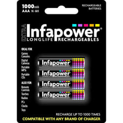 Infapower AAA 1000mAh Rechargeable battery Nickel-Metal Hydride (NiMH)