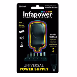 Infapower P001 Handy 600mA 7-Way AC/DC Universal USB Adaptor Power Supply