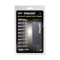 Infapower P034 Universal Laptop Power Supply 90W with USB port 10 Tips