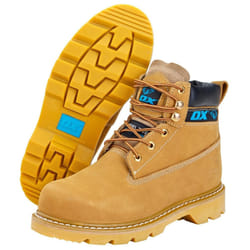 OX NUBUCK Safety Work Boots with Steel Toecap & Midsole Tan Honey (Sizes 6-13) - Size 10