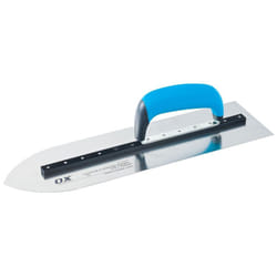 OX Pro Heavy Duty Pointed Flooring Trowel Stainless Steel Blade with Duragrip Handle (400 or 450mm) - 450mm
