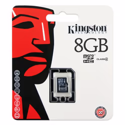 Kingston Technology SDC4/8GBSP, 8 GB, MicroSDHC, Black