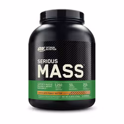 Optimum Nutrition SERIOUS MASS, Powder, Calcium caseinate, Egg protein, Whey protein concentrate, Chocolate, Peanut butter, M ...