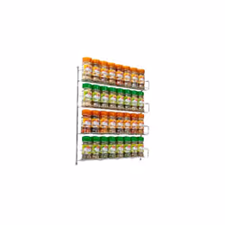 4 Tier Spice Rack For Kitchen Door Cupboard or Wall