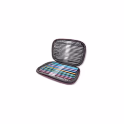 22Piece Set MultiColour Aluminum Crochet Hooks Needles Knit Weave Craft Tool