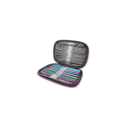22Piece Set MultiColour Aluminum Crochet Hooks Needles Knit Weave Craft Tool