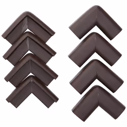 Baby Safety Corner Protectors for Desk Table, Dark Brown
