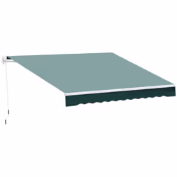 Outsunny Garden Sun Shade Canopy Retractable Awning, 2.5 x 2m, Green - Additional view 8