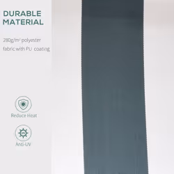Outsunny Garden Sun Shade Canopy Retractable Awning, 2.5 x 2m, Green and White