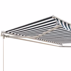 Outsunny Garden Sun Shade Canopy Retractable Awning, 2.5 x 2m, Green and White - Additional view 7