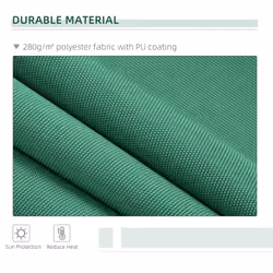 Outsunny Garden Sun Shade Canopy Retractable Awning, 4 x 3(m), Green