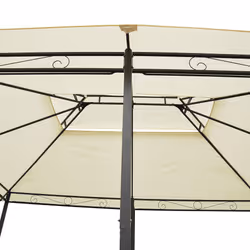 Outsunny Beige 4m x 3m Gazebo | Steel Framed Outdoor Party Tent