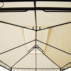 Outsunny Beige 4m x 3m Gazebo | Steel Framed Outdoor Party Tent - Additional view 4
