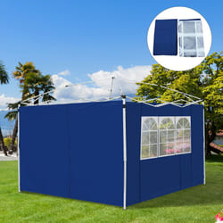 Outsunny Gazebo Replacement Exchangeable Wall Panels w/  Window, Blue