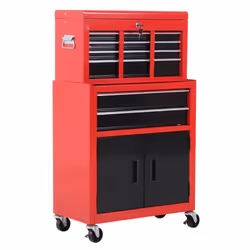 Portable Toolbox Tool Box Top Chest Cabinet Garage Storage Roll Cab Red New - Additional view 8
