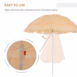 Garden Patio Hawaii Beach Sun Umbrella Sunshade Outdoor Folding Tilting Parasol