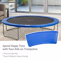 HOMCOM 13 FT Trampoline Accessories Surround Pad Spring Padding Sky Blue