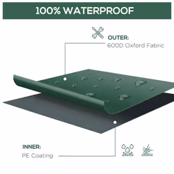 Outsunny 135x135x75cm  UV Rain Protective Cover For Garden Patio Wicker Rattan