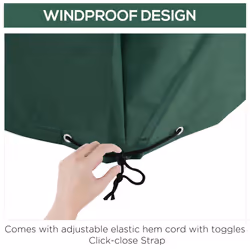 Outsunny 135x135x75cm  UV Rain Protective Cover For Garden Patio Wicker Rattan