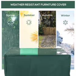 Outsunny 135x135x75cm  UV Rain Protective Cover For Garden Patio Wicker Rattan - Additional view 4