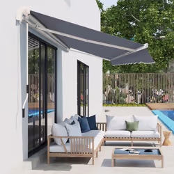 Outsunny Garden Sun Shade Canopy Retractable Awning, 4 x 3(m), Grey - Additional view 6