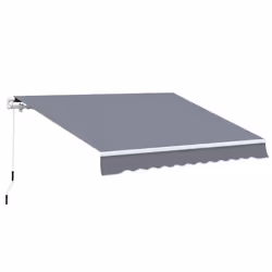 Outsunny Garden Sun Shade Canopy Retractable Awning, 4 x 3(m), Grey - Additional view 8