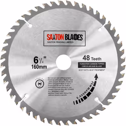 TCT160MXC Saxton TCT Circular Wood Saw Blades 160mm x 20mm for Festool TS55 Bosch Makita (Pack of 3)