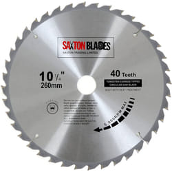TCT26040T Saxton TCT Circular Wood Saw Blade 260mm x 40T Compatible with Festool Bosch Makita Dewalt