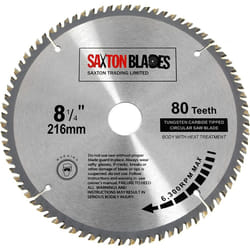 TCT21680T Saxton TCT Circular Wood Saw Blade 216mm x 30mm x bore x 80T for Bosch Makita Dewalt