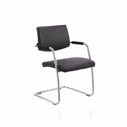 Make the right impression in your boardroom or meeting room. Soft leather and strong cantilever frame with padded arms it is ...