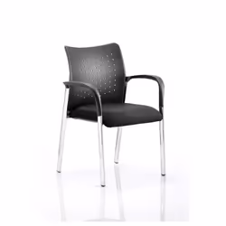 Introduce comfort and style to your meeting areas with the fabric on chrome combination expressed in the Academy series of co ...