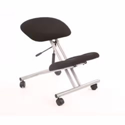 Dynamic Kneeling Stool Black Fabric Silver Frame OP000072 DD