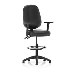 Dynamic Eclipse Plus II Medium Back Soft Bonded Leather Task Operator