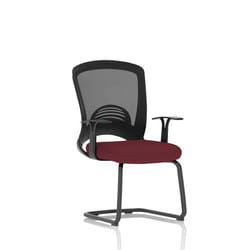 Dynamic Astro Mesh Back Visitor Cantilever Leg Bespoke Fabric Seat Gin