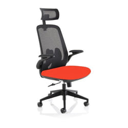 Dynamic Sigma Executive Mesh Back Office Chair Bespoke Fabric Seat Tab