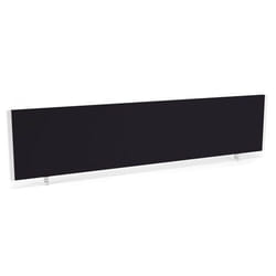 Dynamic Impulse Straight Screen W1800 x D25 x H400mm Black With White