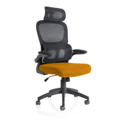 Dynamic Iris Mesh Back Task Operator Office Chair Bespoke Senna Yellow