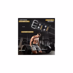 Weight Lifting Belt Gym Fitness, Cowhide Leather, 4â 6â Padded Lumbar Back Support, 10 Adjustable Holes, Weightlifting Powerlifting Bodybuilding - Additional view 5
