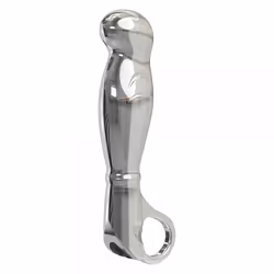 Nexus Fortis, G-Point stimulation, Silver, Stainless steel, Curved, Built-in battery, 100 mm
