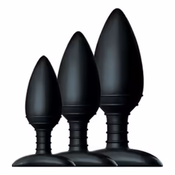 Nexus Trio, Butt plug, Black, Silicon, 3 pc(s), 5 cm, 130 mm