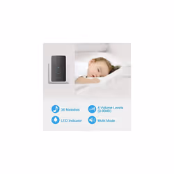 Wireless Doorbell, Door Bells Cordless Plug in IP65 Waterproof Doorbell Battery Operated Button with up to 1300ft Range,4-Level Volume, 38 Chimes &