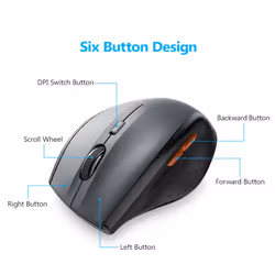 TeckNet Bluetooth Wireless Mouse, 12 Month Battery Life With Battery Indicator
