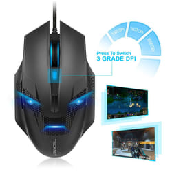 TeckNet RAPTOR Gaming Mouse with 2,000 DPI, 6 Button, Extra weight