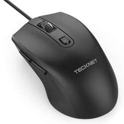 TeckNet Alpha S3 6-Button USB Wired Mouse Optical Office Business Gaming Mouse